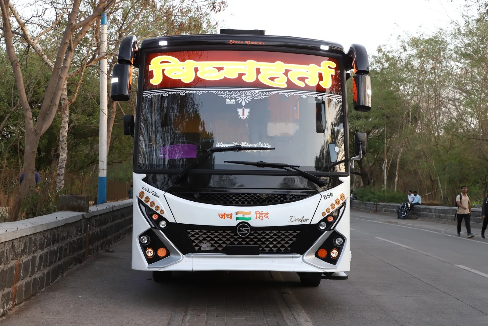Front exterior view of Sequent Travels bus
